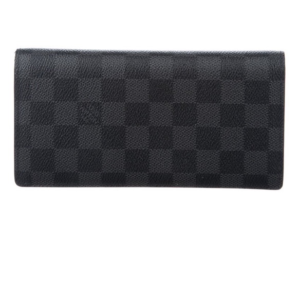 Rare LOUIS VUITTON Black & Gray Graphite Brazza Wallet - Picture 3 of 9